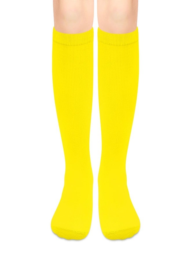 Sarfel Yellow Knee High Sock for Girls Yellow Baseball Socks Youth Softball Socks Youth Soccer Socks Kids Baseball Socks Kids - Image 1